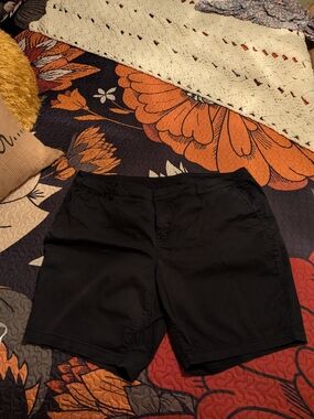 Lane Bryant Black Women's Flat Front Shorts-22petite